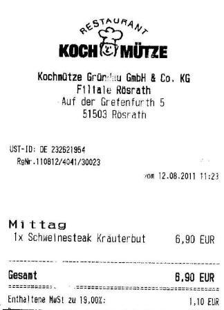 sdeo Hffner Kochmtze Restaurant